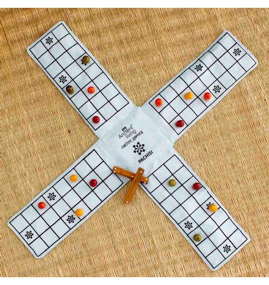 Pachisi / Ludo / Indian ludo / chausar / Indian board game (Crafted in raw Silk) - Orgoshops