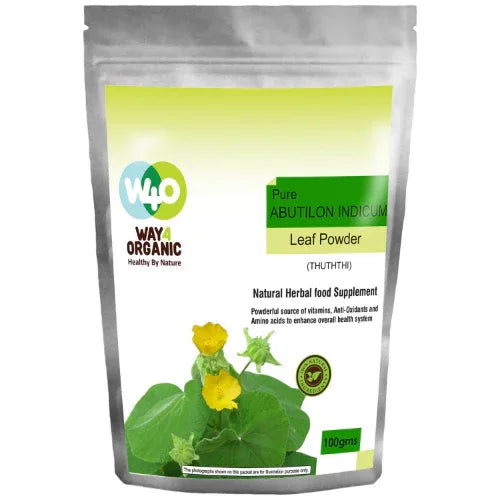 Way 4 Organic Pure Abutilon Indicum Leaf Powder - 100gm - Orgoshops