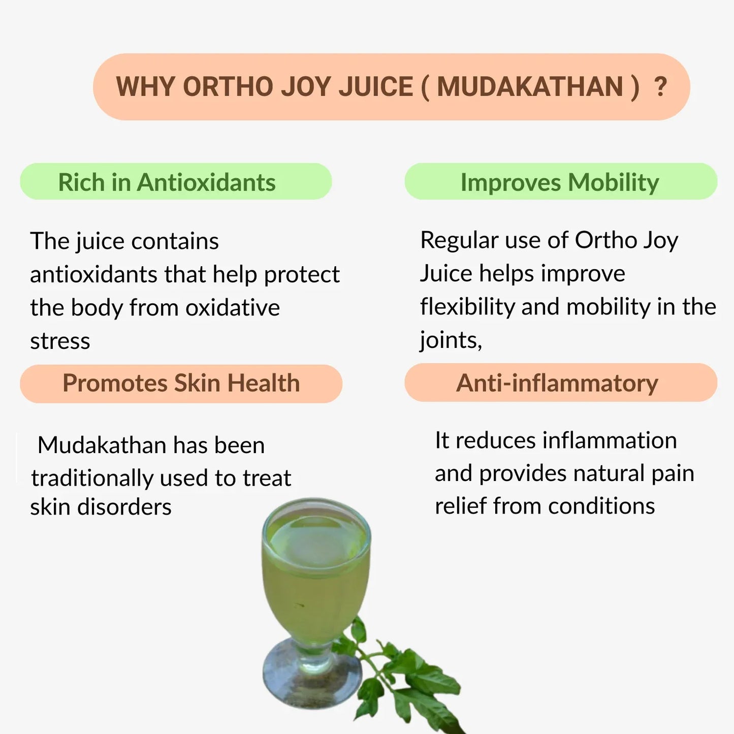 33 Herbals Ortho Joy Juice ( Mudakathan ) - 500 ml - Orgoshops