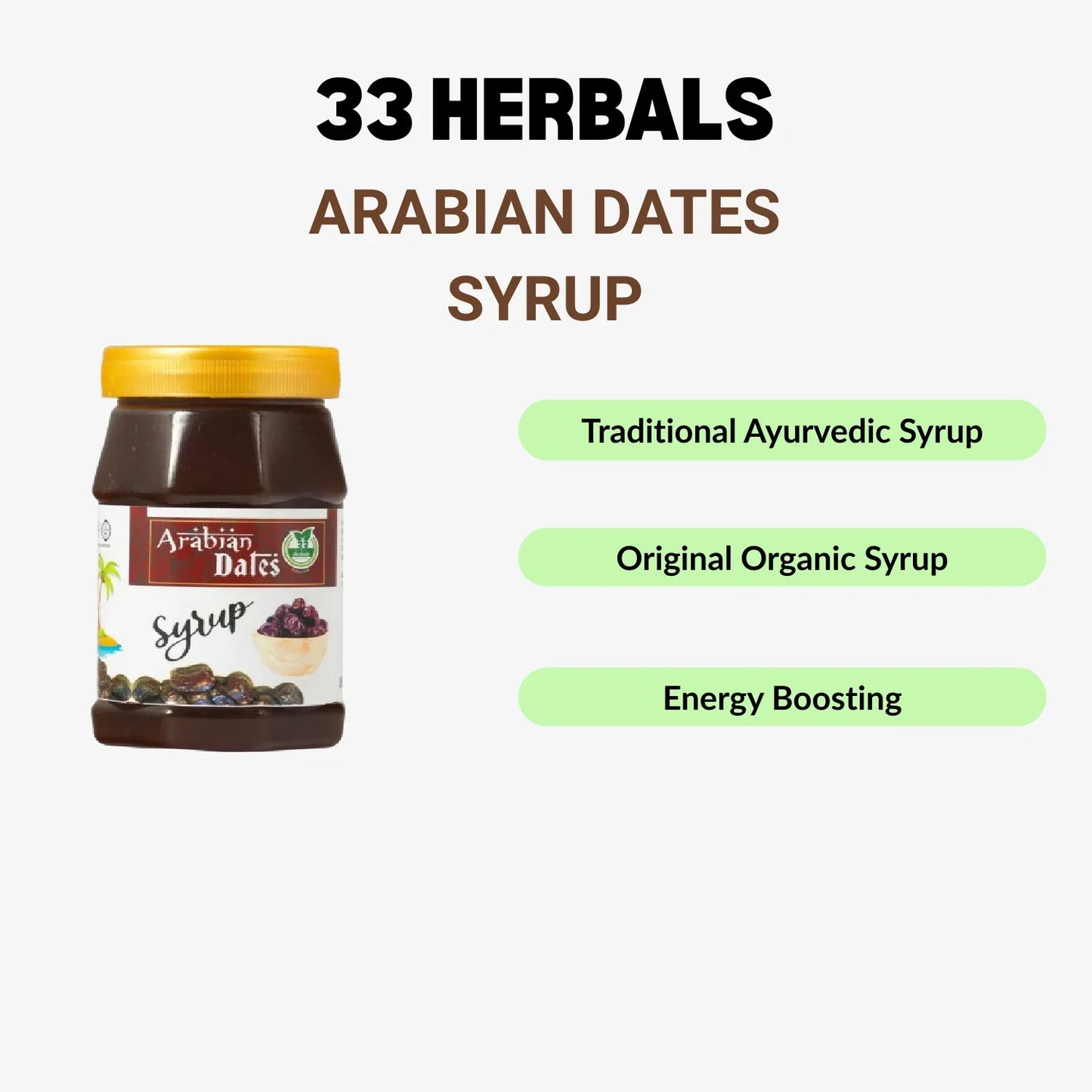 33 Herbals Arabian Dates Syrup - 500 g - Orgoshops