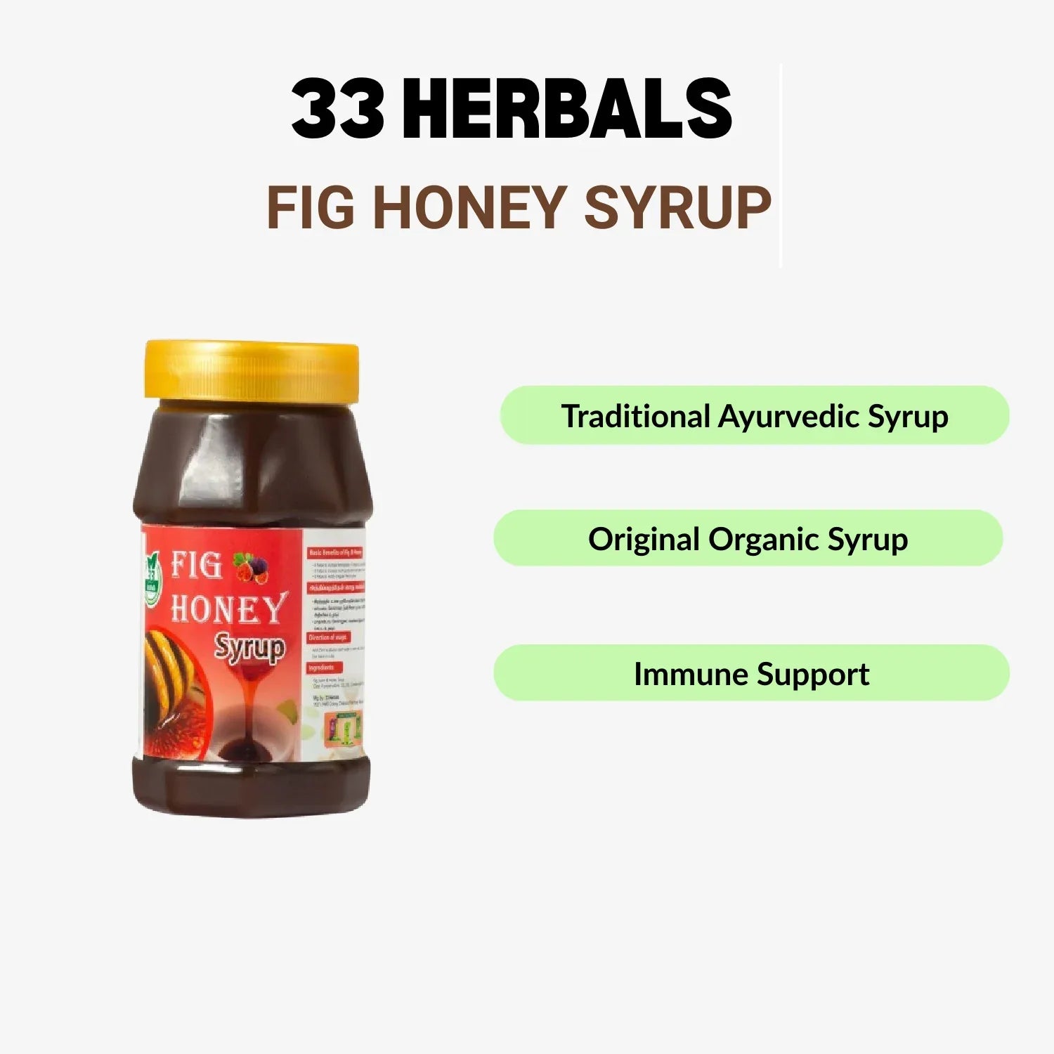 33 Herbals Fig Honey Syrup - 500 g - Orgoshops