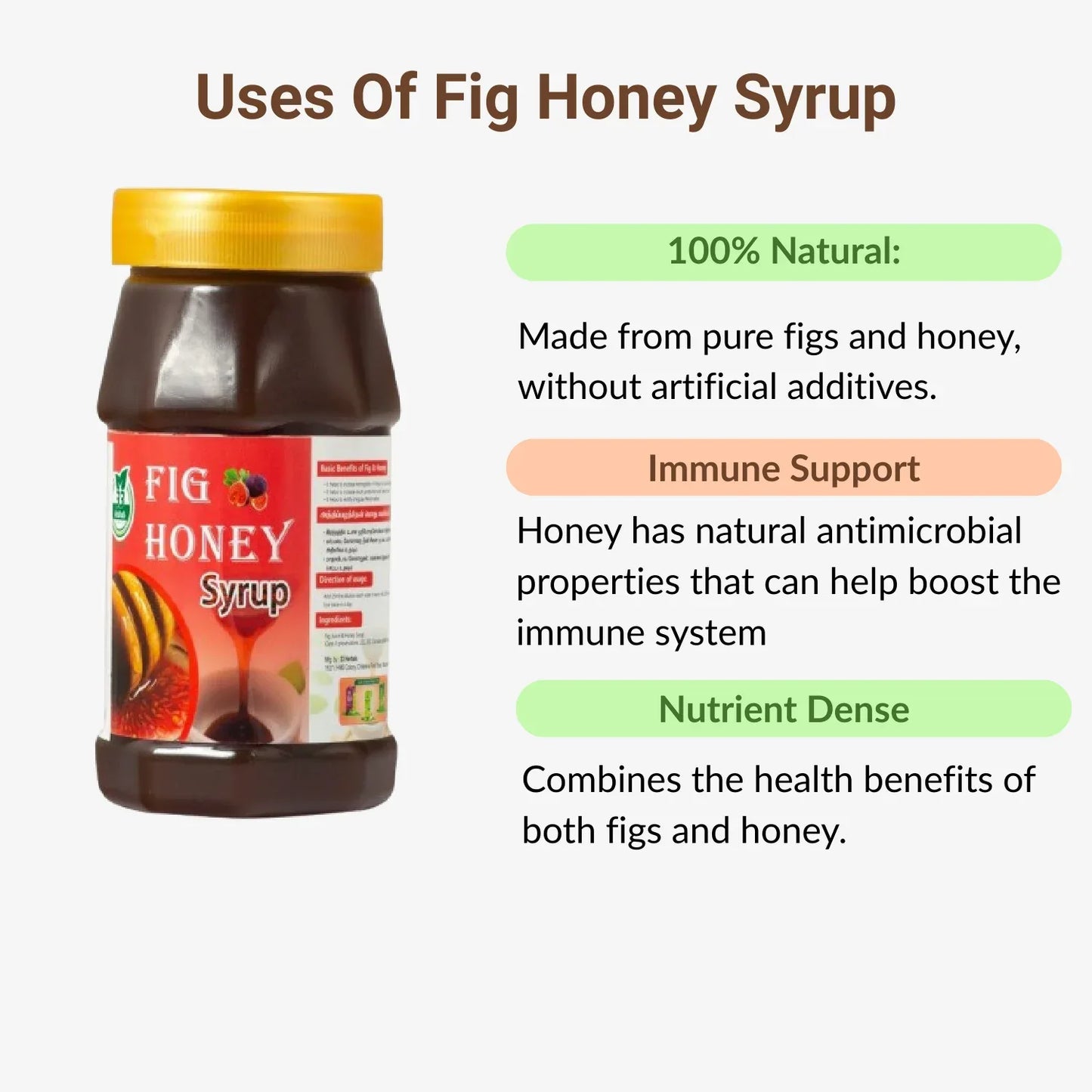 33 Herbals Fig Honey Syrup - 500 g - Orgoshops
