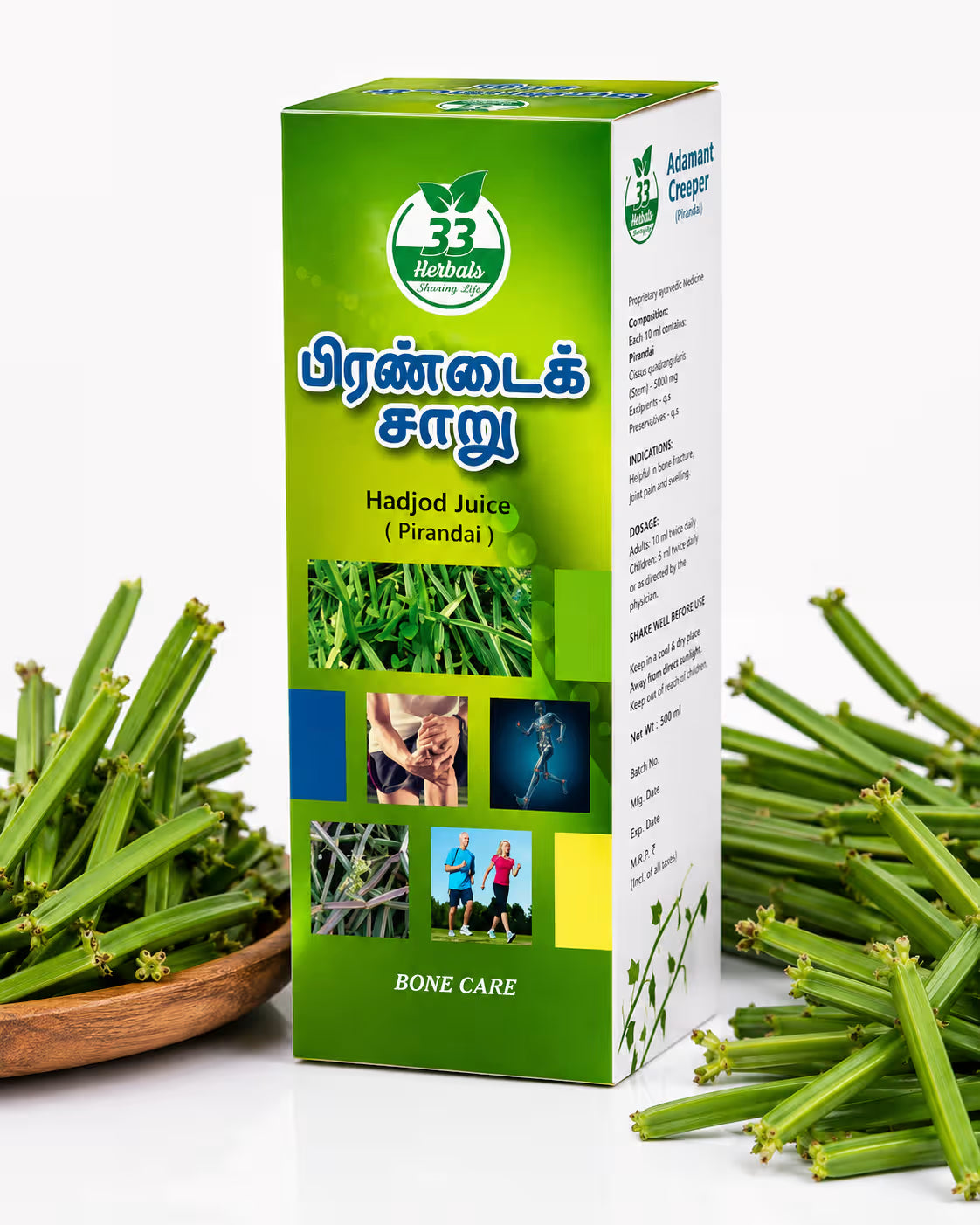 33 Herbals Hadjod Juice ( Pirandai ) - 500 ml