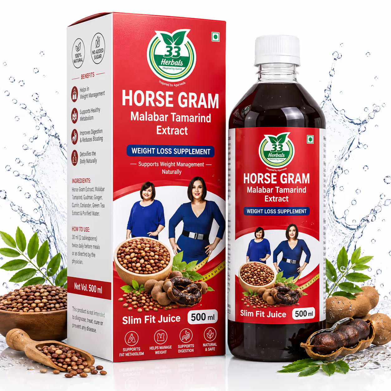 33 Herbals SlimFit Juice (Horse Gram Juice) - 500 ml