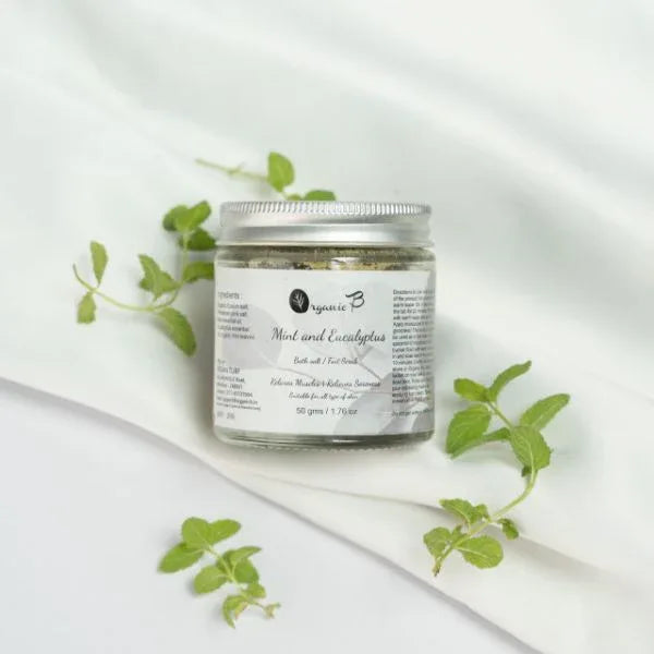 Organic B Mint & Eucalyptus Bath Salt-300gm - Orgoshops