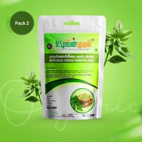 Karai Uzhavan Kudil Murungai Keerai Paruppu Podi - 100 g (Bye 1 Get 1 Free Offer) - Orgoshops