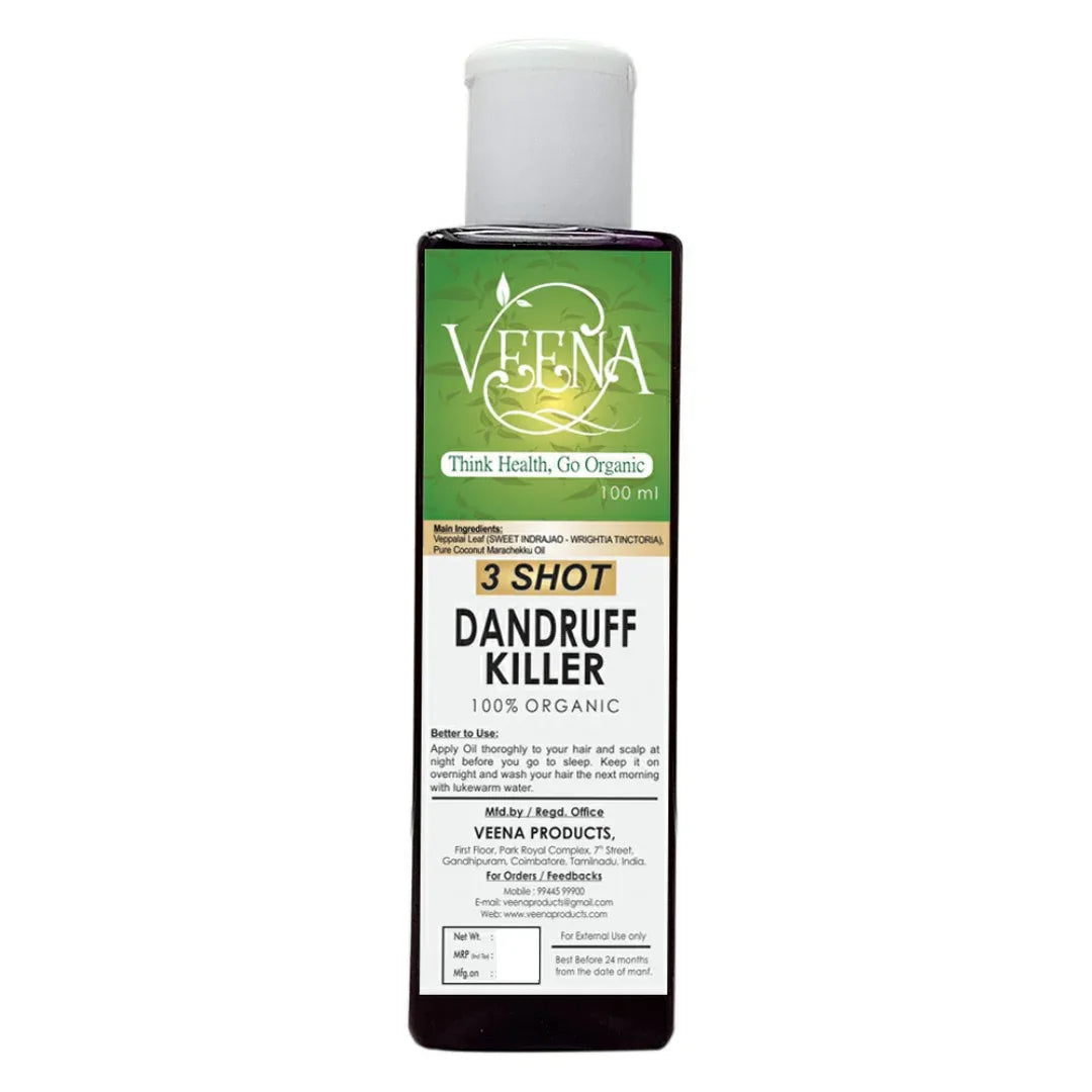 Veena 3 Shot Dandruff Killer - 100ml (Pack of 2) - Orgoshops