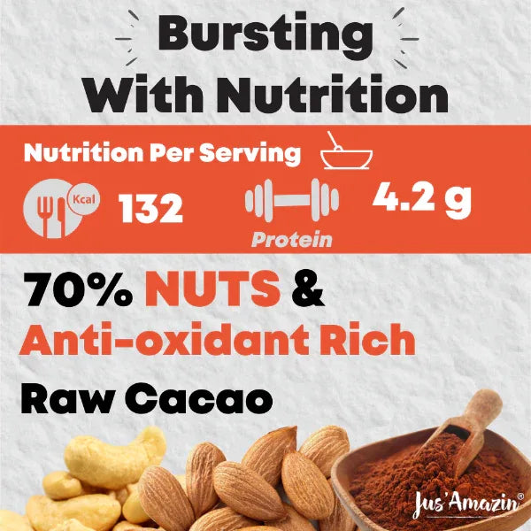 Jus Amazin 100% Natural 5-Minute Chocolate Mousse (200g) | Only 5 Ingredients - Orgoshops