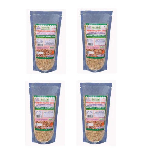 Araikkal Kodo Millet / Millet / Kothumai Ravai / Ravai - 500 g (Pack of 4) - Orgoshops