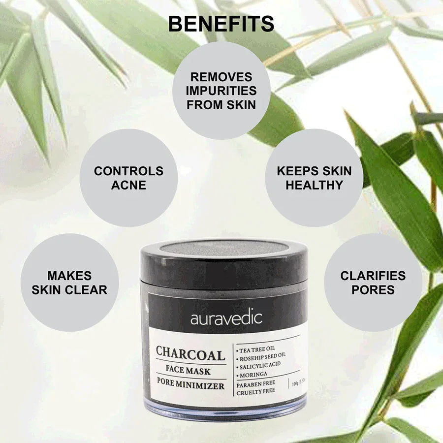 Auravedic Charcoal Face Mask 100g - Orgoshops