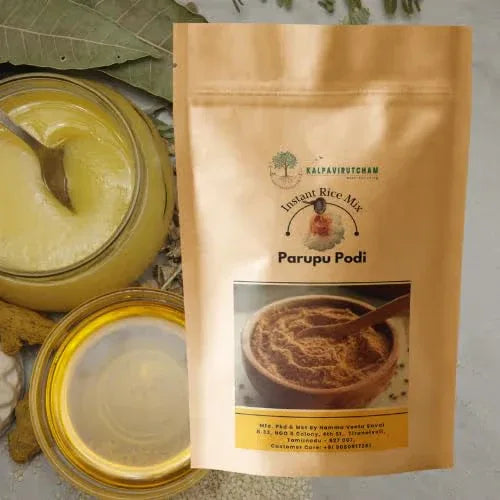 Kalpavirutcham Instant Rice Mix – Parupu Podi | Traditional South Indian Lentil Spice Powder - 1 kg - Orgoshops