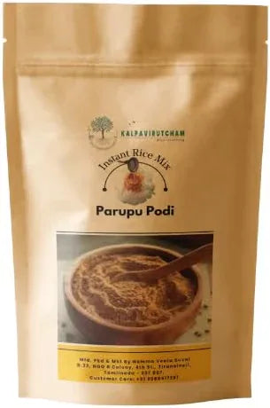 Kalpavirutcham Instant Rice Mix – Parupu Podi | Traditional South Indian Lentil Spice Powder - 1 kg - Orgoshops