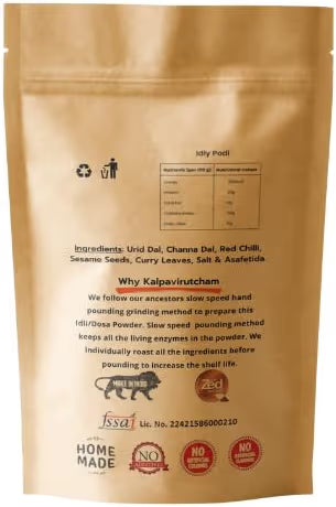 Kalpavirutcham Idli/Dosa Podi – Authentic South Indian Chutney Powder | Homemade Spice Blend for Idli, Dosa, and Rice – 1 KG
