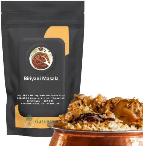 Kalpavirutcham Biriyani Masala | Aromatic Spice Blend for Veg & Non-Veg Biryani | Traditional South Indian Recipe - 100g - Orgoshops