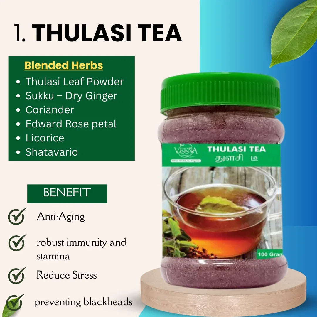 Veena Cool Fresh Tea collections 01 | Combos 3 Products box - 265 gram - Orgoshops