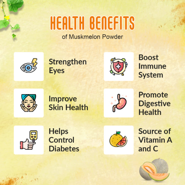 Nattfru : Muskmelon Powder for Juice & Shakes 100% Fruit for Weight Loss