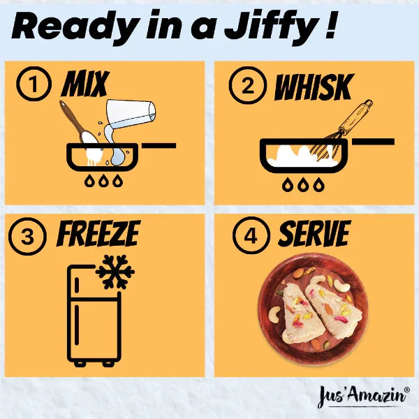 Jus Amazin Dairy-Free Kulfi Mix (200g) | Only 5 Ingredients, 100% Natural | Clean Nutrition - Orgoshops