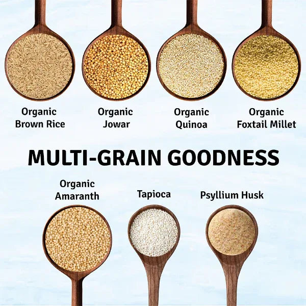Jus Amazin Gluten Free Atta (1kg) | Multigrain (Millets, Quinoa, Amaranth) - Orgoshops