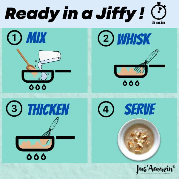 Jus Amazin 5-Minute Badam Kheer (200g) | Only 4 Ingredients, 100% Natural - Orgoshops