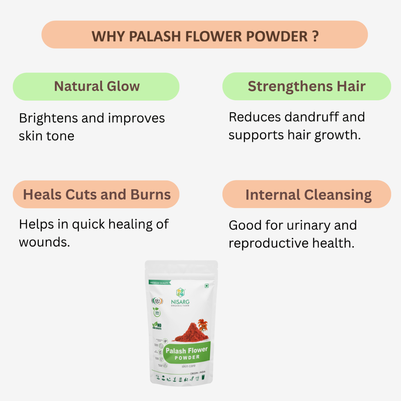 நிசார்க் ஆர்கானிக் ஃபார்ம் டெசு ஃப்ளவர் பவுடர்