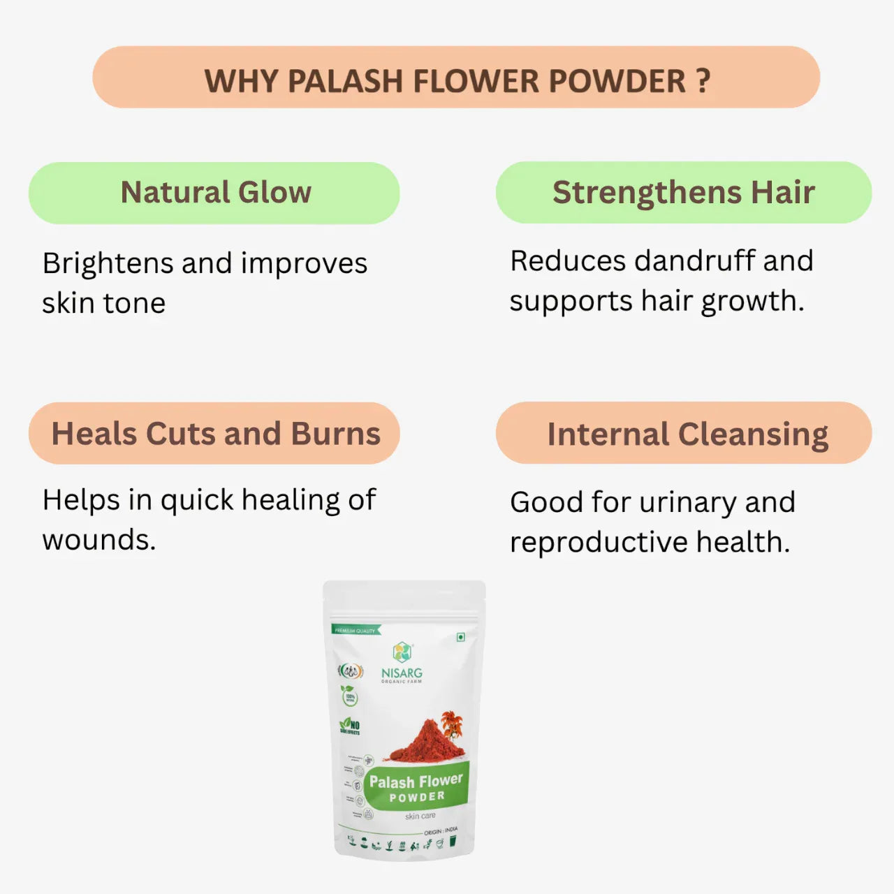 Nisarg Organic Farm Palash Flower Powder - Orgoshops