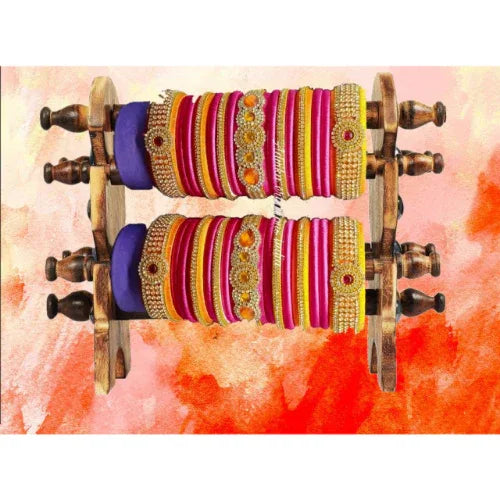 Pink Colour Bridal Bangle for Women (2.8 size ) - Orgoshops