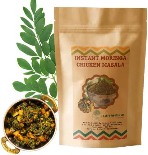 Kalpavirutcham Instant Moringa Chicken Masala – Traditional South Indian Blend with Drumstick Leaves – 100g - Orgoshops