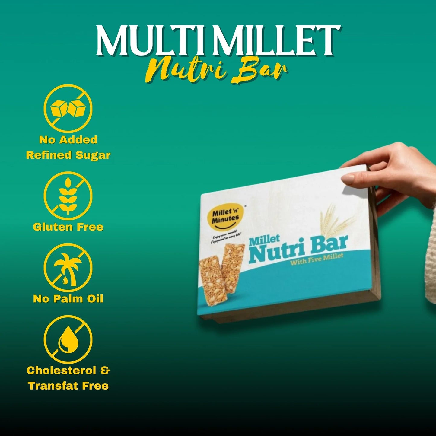 Millet 'n' Minutes Millet Nutri Bar - 200 g - Orgoshops