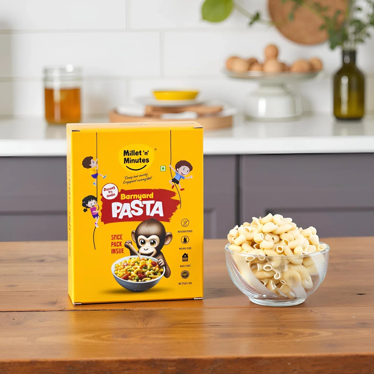 Millet 'n' MinutesMillet Pasta - Barnyard - 180 g (Pack of 2) - Orgoshops