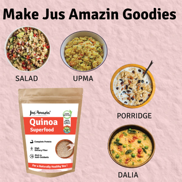 Jus Amazin Organic Quinoa (500g) | Single Ingredient – 100% Organic Quinoa