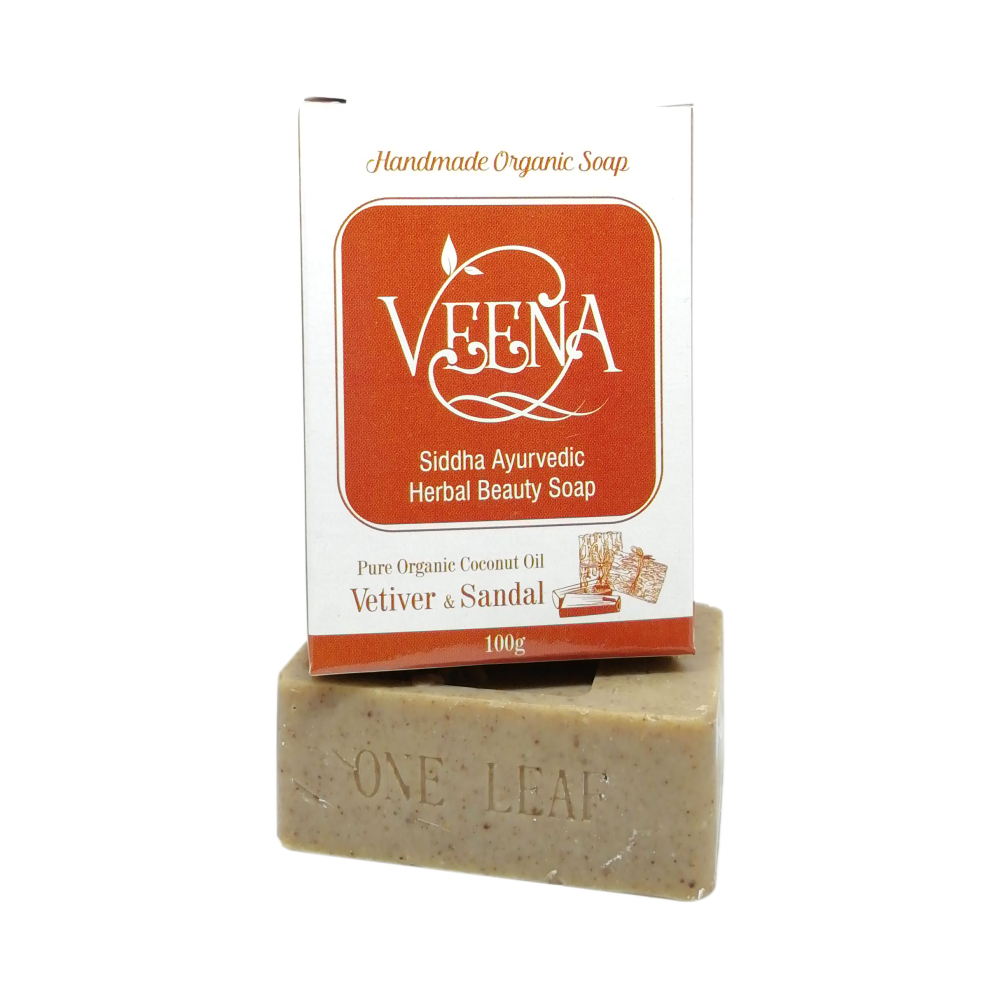 Veena Vetiver and Sandal Natural Soap - 100 g ( Pack of 3 )