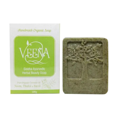 Veena Neem & Thulsi Natural Essential Oil Soap - 100g ( Pack of 2 ) - Orgoshops