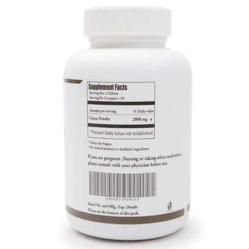 Genius Herbs Cissus Quadrangularis, 100 Tablets (1000mg) - Orgoshops