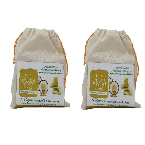 Veena Mulatni Mitti Natural Soap - 100g ( Pack of 3 ) - Orgoshops