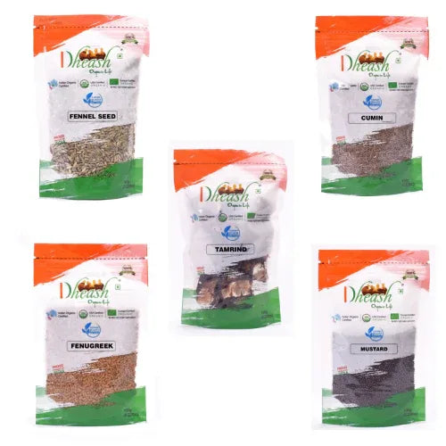 Dheash Organic : Essential Combo Pack - 100 g ( Pack of 5 ) - Orgoshops