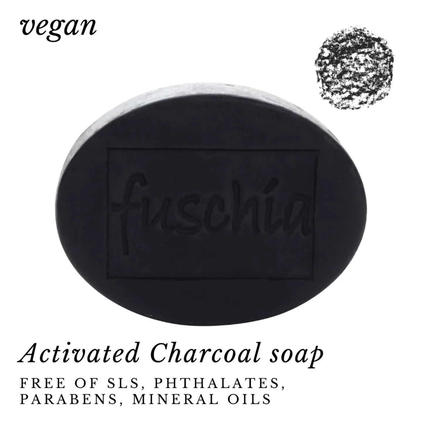 Fuschia - Activated Charcoal Natural Handmade Herbal Soap - 100g - Orgoshops