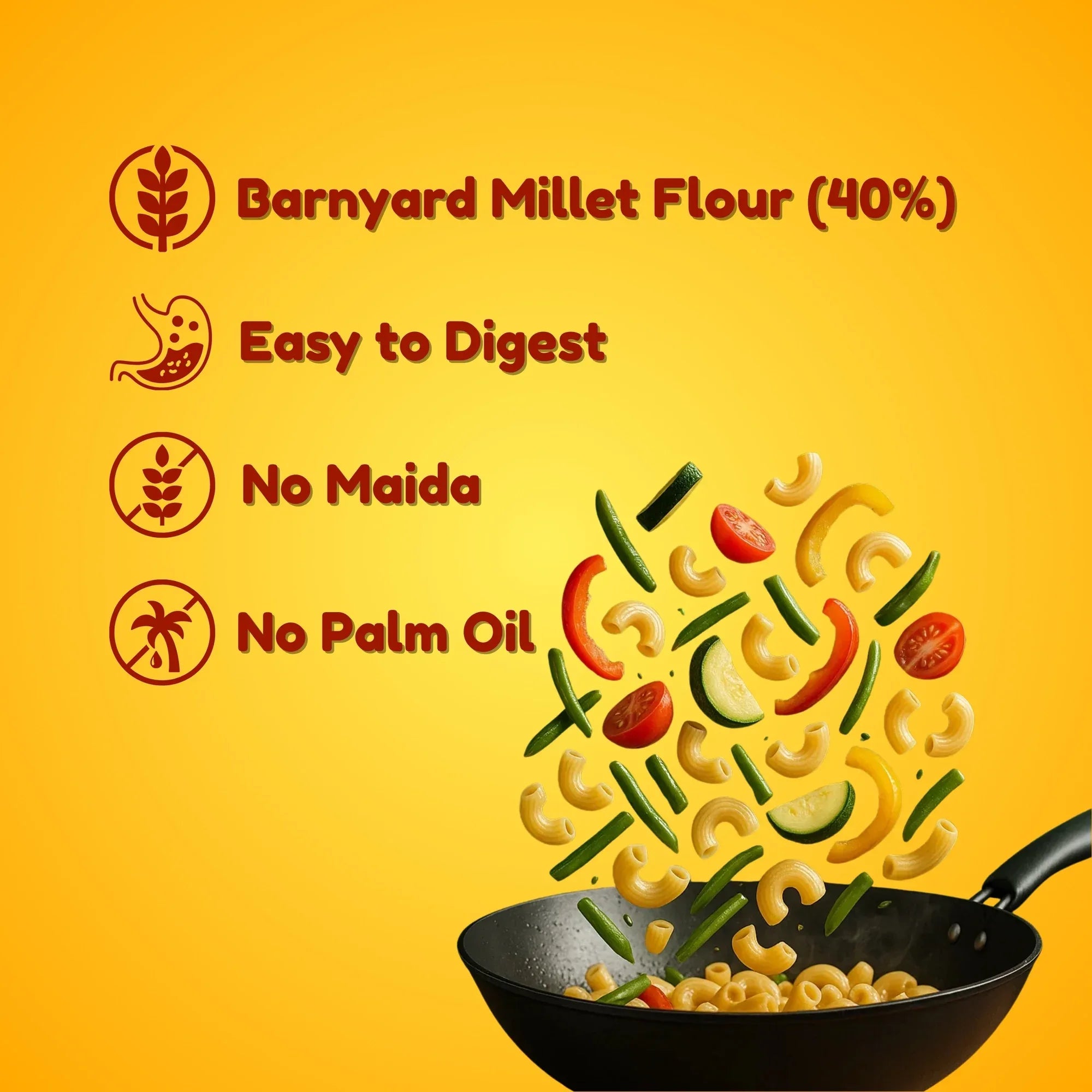 Millet 'n' MinutesMillet Pasta - Barnyard - 180 g (Pack of 2) - Orgoshops