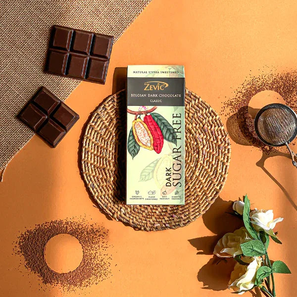 Zevic Belgian Sugar Free Classic Milk Chocolate 40 gm - Orgoshops