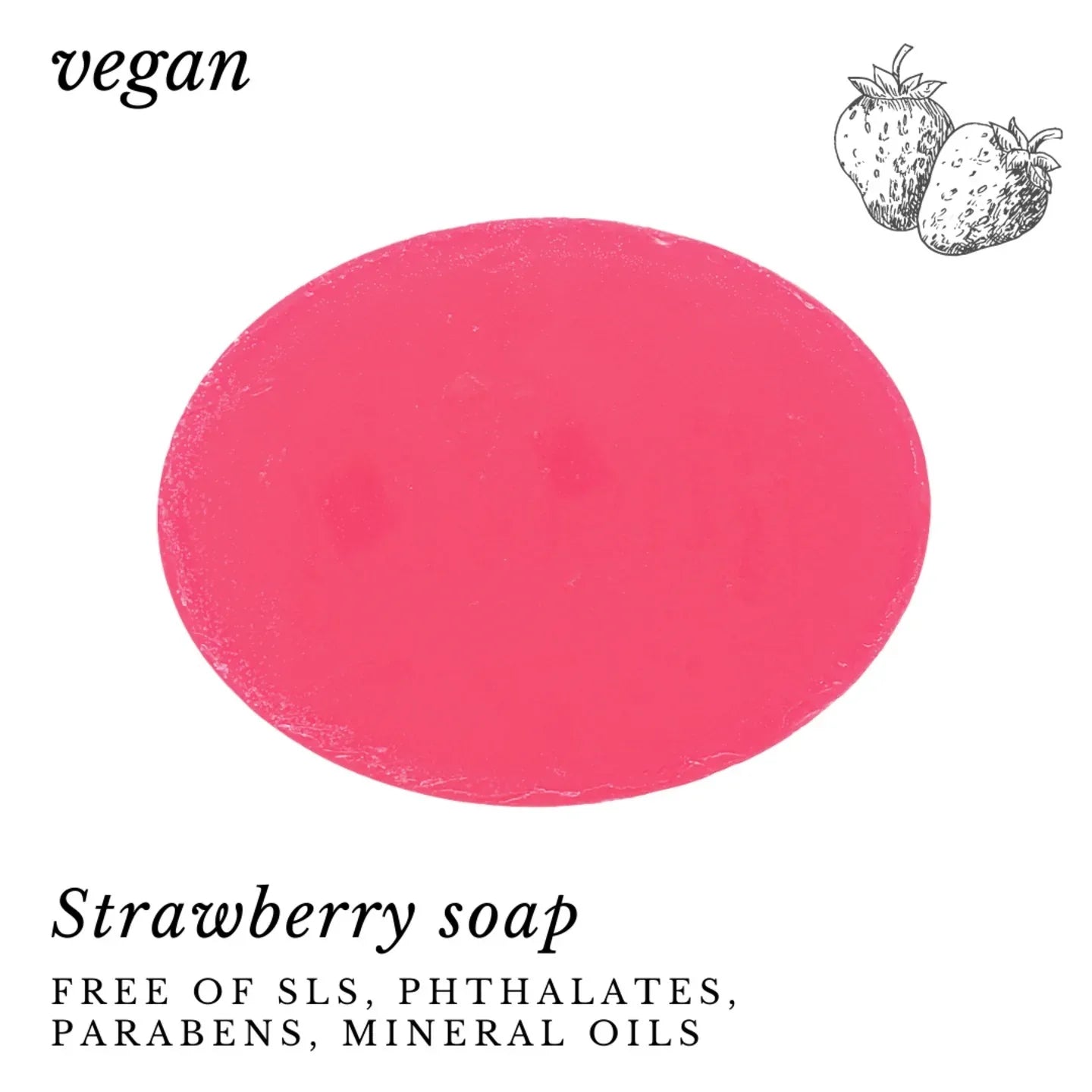 Fuschia - Strawberry Passion Natural Handmade Glycerine Soap - 100g - Orgoshops
