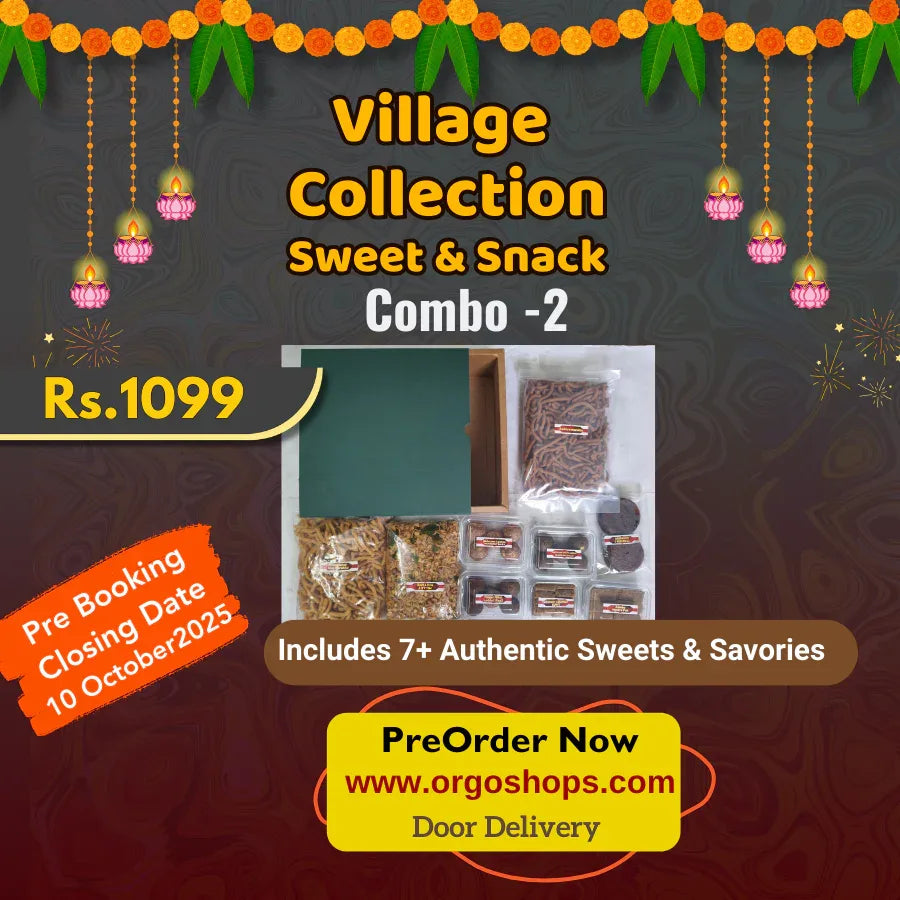 Village Collection Sweet snacks Combo 2 – Premium Celebration Box (1.5 kg) - Orgoshops