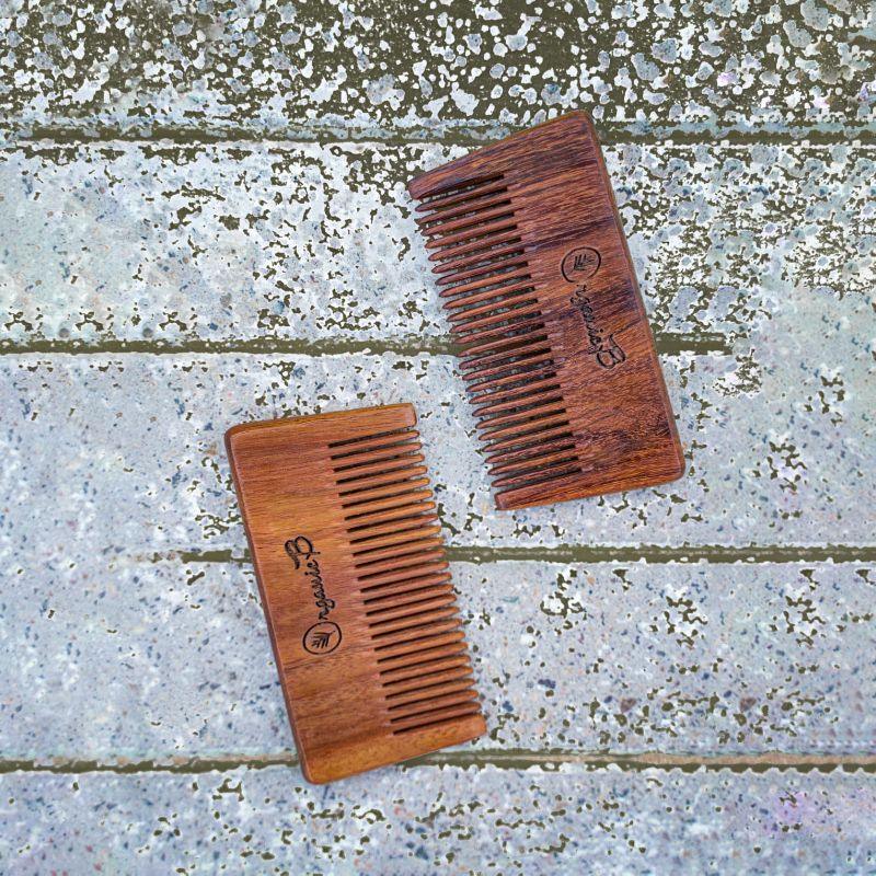 Pocket Size Rosewood/Sheesham Wood Comb For Beard-300gm - Orgoshops