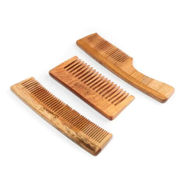 Neem Comb Combo Set of 3-300gm - Orgoshops