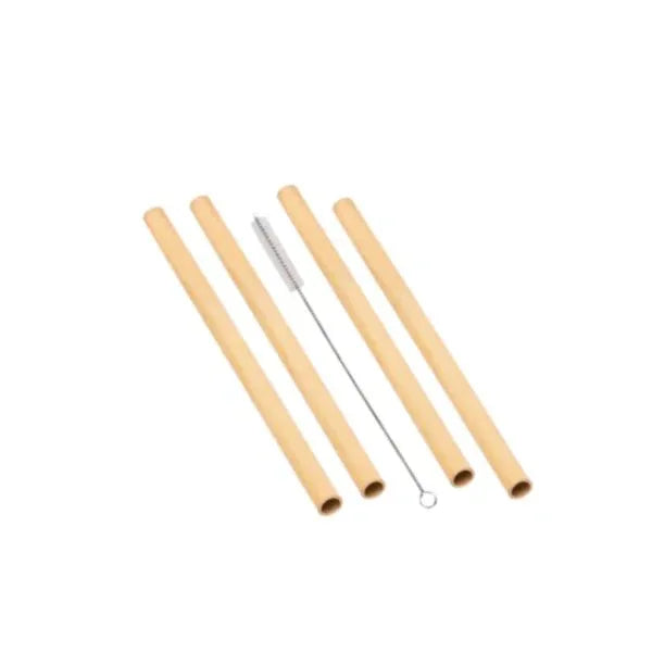Natural Bamboo Reusable Straws (Pack of 8) With Straw Cleaner-300gm - Orgoshops