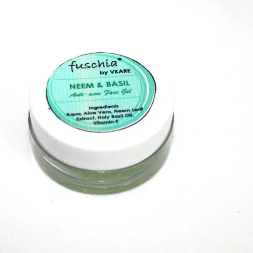 Fuschia Anti Acne Face Gel - Neem & Basil-10g (PACK OF 3) - Orgoshops