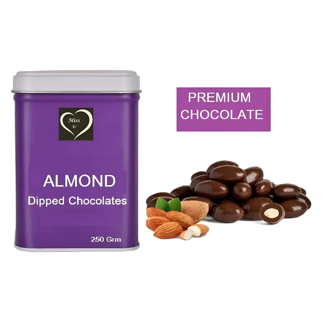 Amrutha Exports Miss U Chocolate Covered - Almond - Orgoshops
