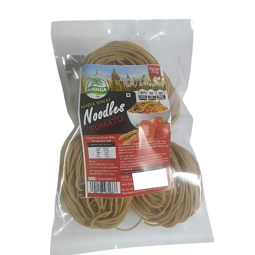 Arenga Whole Wheat Tomato Noodles / Thakkali Noodles / Tamota Noodles / Tamaatar Noodles - 250 g - Orgoshops