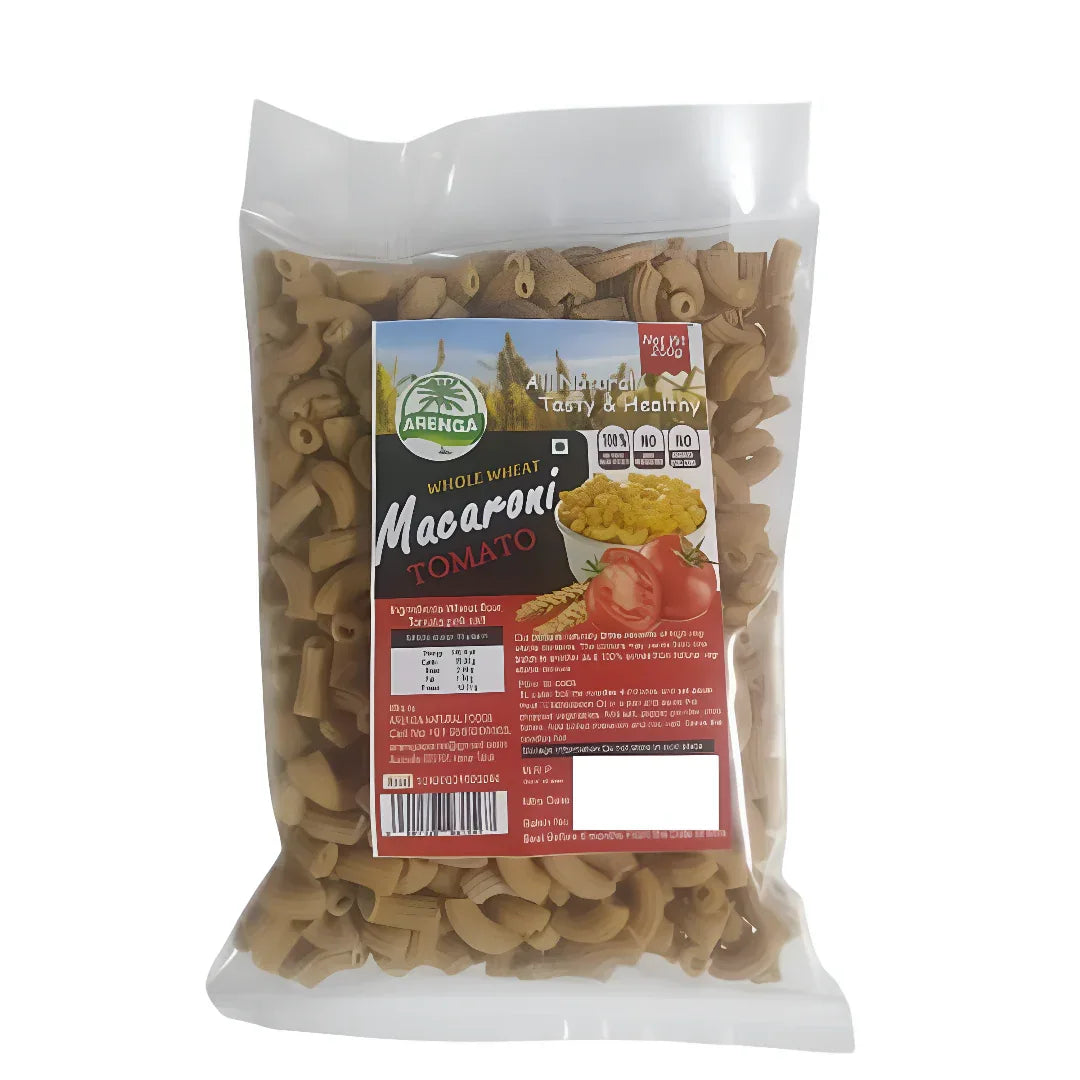 Arenga Whole Wheat Tomato Macaroni / Thakkali Macaroni / Tamota Macaroni / Tamaatar Macaroni - 250 g - Orgoshops