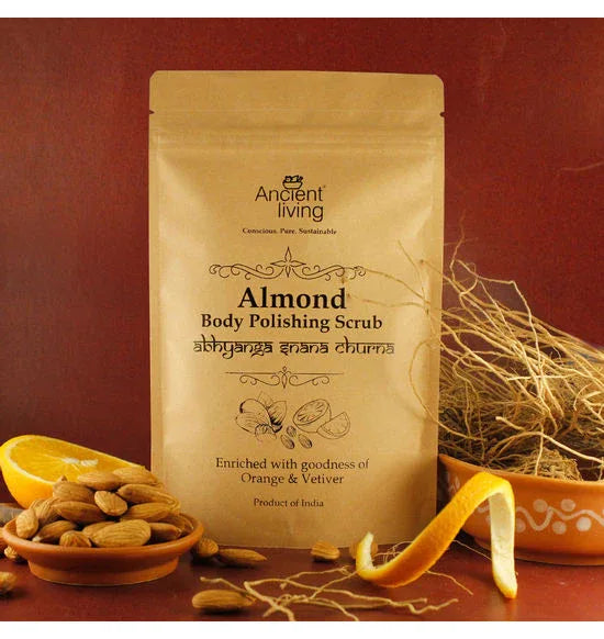 Ancient Living Almond Body Polishing Scrub - 100g - Orgoshops