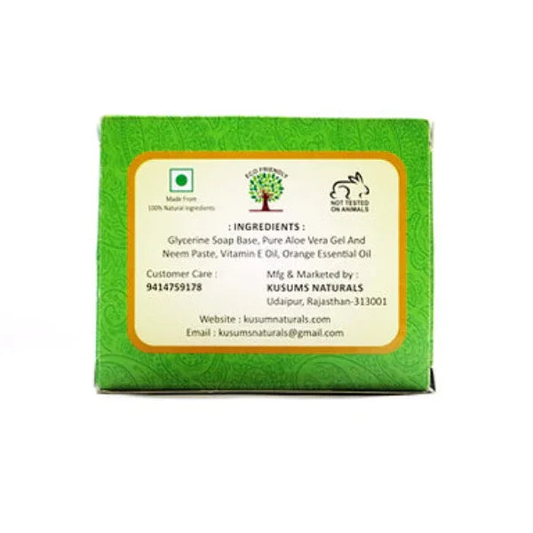 Kusum’s Naturals Aloe Neem Soap - 68g x 3 - Orgoshops