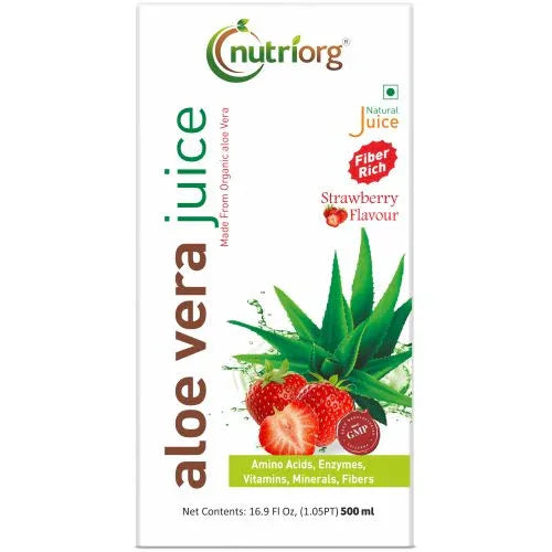 Nutriorgo Aloevera Strawberry Juice - 500ml - Orgoshops